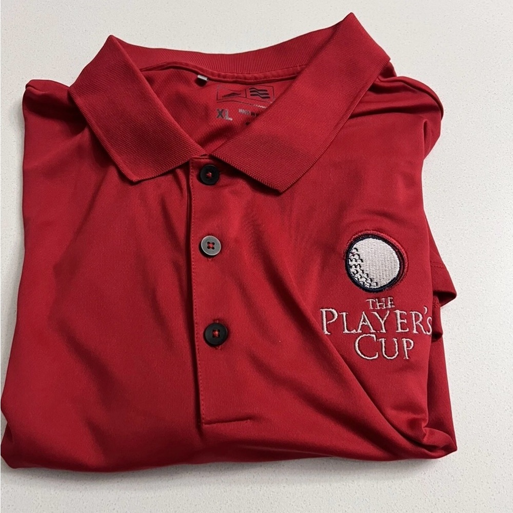 Adidas The Player’s Cup Golf Polo Shirt Mens XL Red
